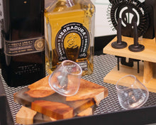 Load image into Gallery viewer, Revolving Glasses + Wood Coaster Set (6 Pieces)