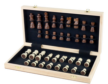 Load image into Gallery viewer, Walnut Wood Chess Board  + Man Cave Candle And Matches
